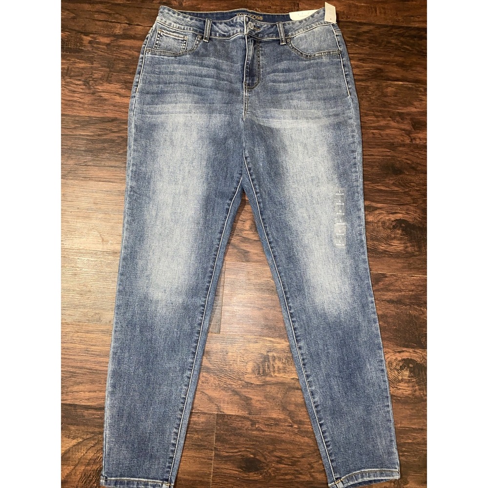 Maurices Denim Flex Jeggings Jeans High Rise Regular Blue Womens Large L